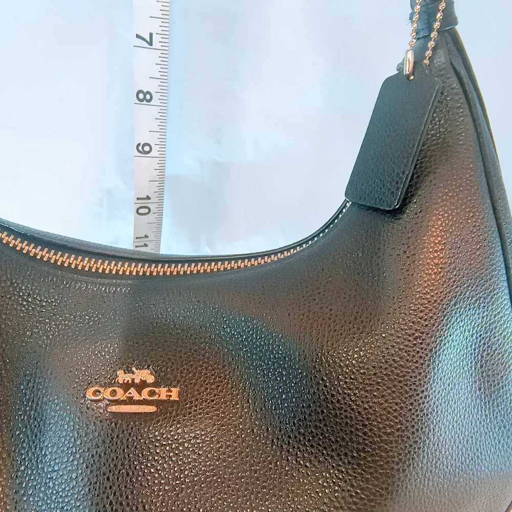 COACH 2017 Black Pebbled‎ Leather Harley Hobo Bag, F38250